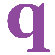 Avalisa Letter - Lower Case 'q' Stretched Wall Art