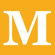 Avalisa Letter - Upper Case 'M' Stretched Wall Art