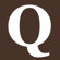 Avalisa Letter - Upper Case 'Q' Stretched Wall Art