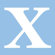 Avalisa Letter - Upper Case 'X' Stretched Wall Art