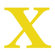 Avalisa Letter - Upper Case 'X' Stretched Wall Art