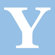 Avalisa Letter - Upper Case 'Y' Stretched Wall Art