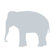 Avalisa Silhouette - Elephant Stretched Wall Art