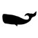 Avalisa Silhouette - Whale Stretched Wall Art