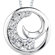 Oravo Yours Truly: Sterling Silver Swirl Journey Inspired Slider Pendant Necklace with Cubic Zirconia