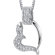Oravo Sweetheart Style Sterling Silver Bridal Style Floating Heart White Cubic Zirconia Pendant Necklace