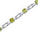 Oravo Gorgeous and Chic Round Shaped Gemstone Bracelet in Sterling Silver