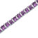 Oravo Gracefully Impressive 10.00 Carat Total  Weight Princess Cut Amethyst Gemstone Bracelet in Sterling Silver