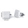 Oravo Handsome and Genteel Stainless Steel Checkerboard Square Cuff-links for Men