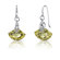Oravo Spectacular Shell Cut 12.00 carats Alexandrite Fishhook Earrings Sterling Silver