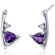 Oravo Modern Sophistication 1.50 Carats Gemstone Trillion Cut Cubic Zirconia Earrings in Sterling Silver