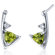 Oravo Modern Sophistication 1.50 Carats Gemstone Trillion Cut Cubic Zirconia Earrings in Sterling Silver