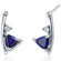 Oravo Modern Sophistication 1.50 Carats Gemstone Trillion Cut Cubic Zirconia Earrings in Sterling Silver