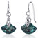 Oravo Spectacular Shell Cut 12.00 carats Alexandrite Fishhook Earrings Sterling Silver