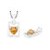 Oravo Heart Cut Citrine Pendant in Sterling Silver