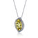 Oravo Leaf Cut 8.00 Carats Champagne Citrine Ribbon Motif Pendant in Sterling Silver