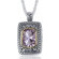 Oravo Baroness Cut 5.00 Carats Pink Amethyst Locket Style Pendant in Sterling Silver
