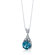 Oravo Refined Class 2.25 Carats Round Shape London Blue Topaz Pendant in Sterling Silver