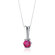 Oravo Simply Lucid 1.75 Carats Round Cut Ruby Pendant in Sterling Silver