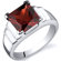 Oravo Step Design Princess Cut 3.25 carats Ring in Sterling Silver