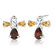 Oravo 4.25 cts Pear Shape Garnet Citrine Pendant Earrings in Sterling Silver Free 18 inch Necklace