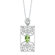 Oravo 2.5" 3.50 carats Radiant Cut Peridot Pendant Earrings Set in Sterling Silver