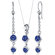 Oravo Round Cut Gemstone Simply Seductive Pendant Earrings Set
