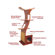 The Refined Feline 69" The Lotus Cat Tree in Espresso
