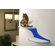 The Refined Feline Clouds Wall Mounted Faux Fur and Metal Cat Perch
