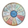 Ashton Sutton Large Wall Clock in Multicolored