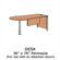 Virco Plateau 29" H x 76" W Office Peninsula Desk