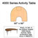 Virco 4000 Series Horseshoe Activity Table with Fully Chrome Short Legs