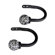 Elegant Home Fashions Marina Holdback Hooks in Silver and Matte Black