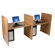 Balt Teak H Carrel Study Desk
