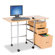 Balt Fold-N-Stow Workstation, 41-3/4w x 19-7/8d x 29-3/4h, Teak/Silver