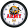 Trademark Global Deluxe Chiming US Army Wall Clock