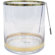 Trademark Global Ice Bucket with Tongs in Gold