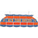 Trademark Global NBA 3 Light Tiffany Style Lamp