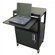 Buhl Metal Adjustable AV Cart with Locking Cabinet and Pull Out Shelf