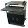 Buhl Height Adjustable AV Media Cart with Security Cabinet - Two Stationary Shelves / Laptop Shelf