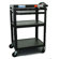 Buhl Height Adjustable AV Media Cart - Three Stationary Shelves / Two Pull-Out Shelves
