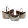 Woodland Imports Flat Base Metal Planters (Set of 3)