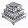 Woodland Imports Wedding and Party Square Cake Stand (Set of 4)