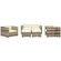 Modway Malibu 5 Piece Deep Seating Groups with Cushions