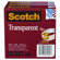 3M Transparent Tape 600-72-3PK, 1 X 2592, 3" core, transparent, 3 Rls                                                           