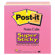 3M 6 Count 3" x 3" Assorted Colors Post-it Super Sticky Note