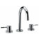 Jewel Faucets J16 Bath Series Two Lever Handle Widespread Bathroom Faucet with Goose Neck Spout