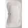 Hydro Systems Builder Hourglass 60" W X 42" D Air Bath Tub with Thermal System