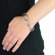 West Coast Jewelry Alternating Smooth and Braided Thin Hoop Bracelet