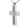 West Coast Jewelry Stainless Steel Cross Cut-out Necklace